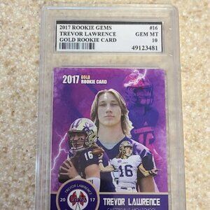 Graded Trevor Lawrence Custom football rookie card